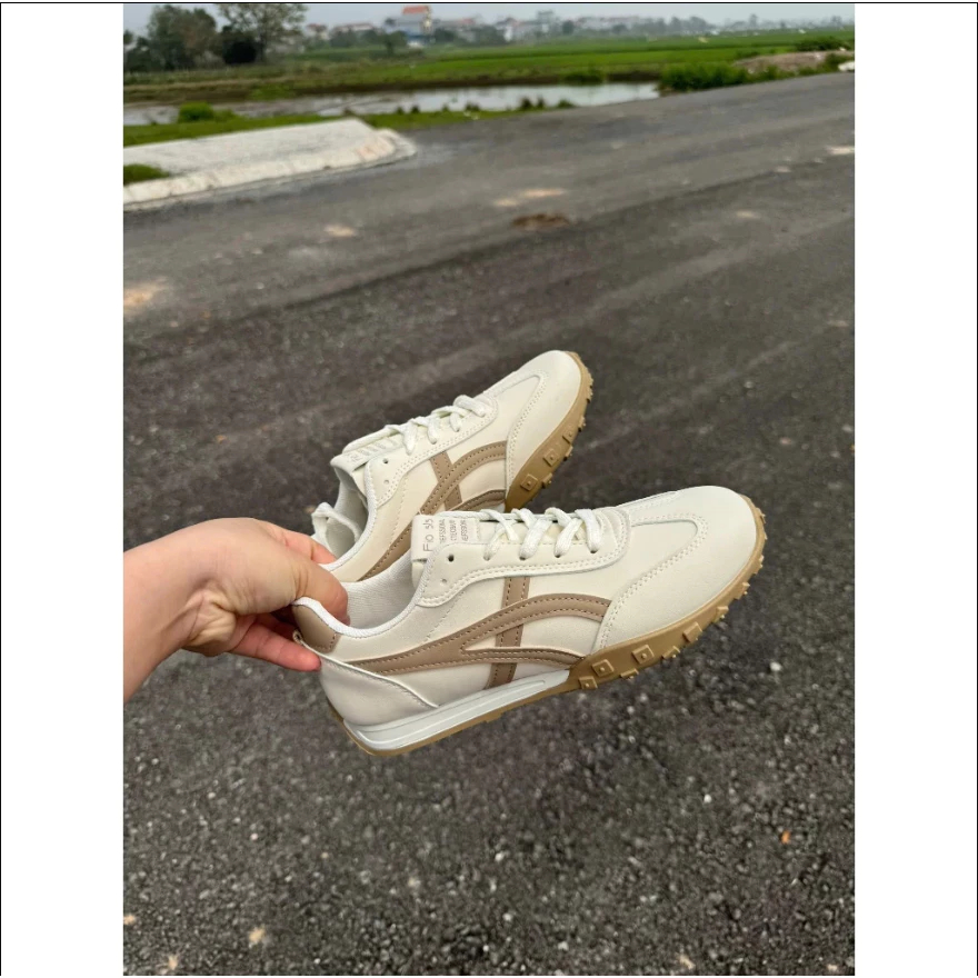 Giày Thể Thao Nữ Trắng Phối Màu Đế Cao 3cm, Sneaker Nữ Basic Êm Chân Dễ Phối Đồ Hot Trend 2026 (Tăng 1 Size)