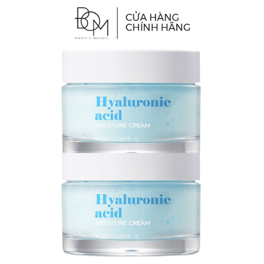 Combo 2 Kem Dưỡng Cấp Ẩm BOM Hyaluronic Acid Moisture Cream 50ml