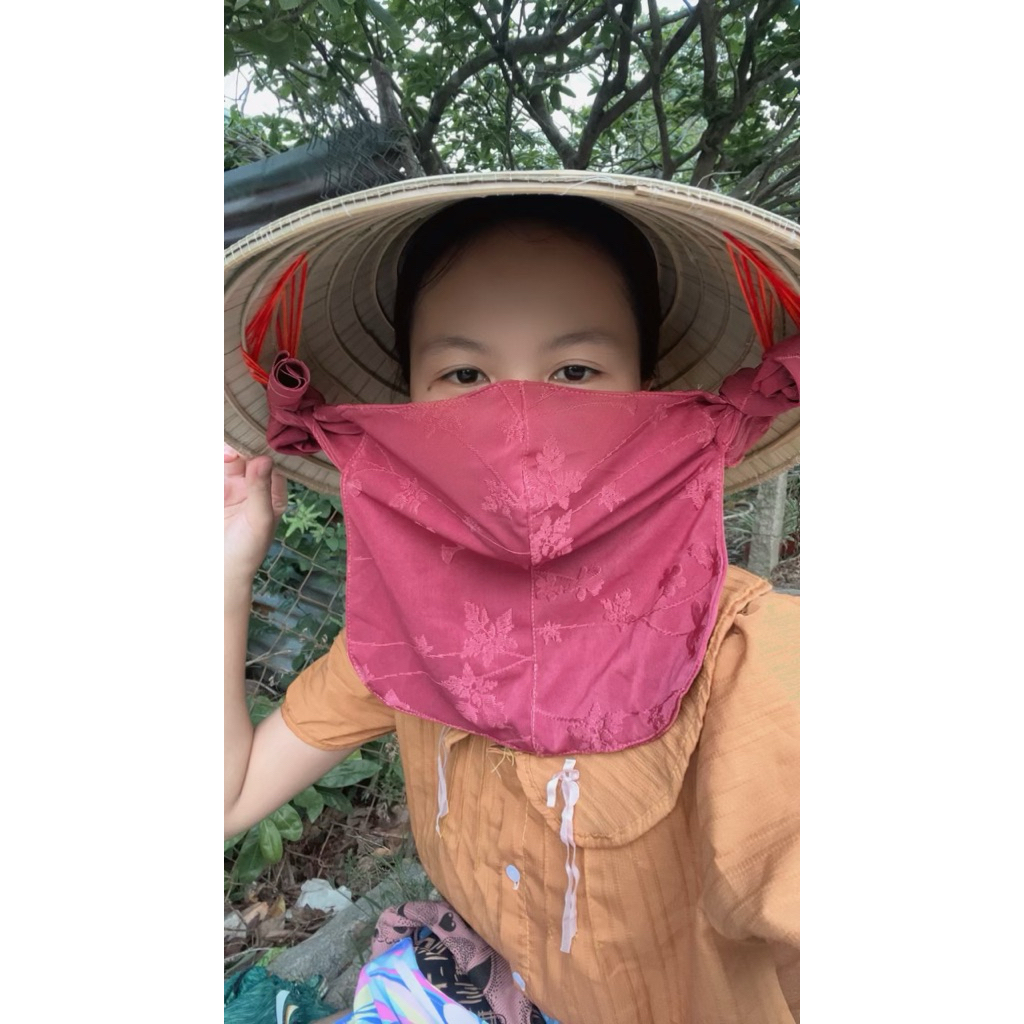Quai nón khẩu trang yếm che nắng tốt tiện lợi