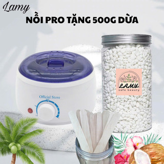 COMBO nồi Pro + 500g sáp tặng que, sáp wax lôngdễ dàng sử dụng tại nhà, an toàn lành tính