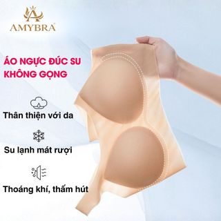 Áo Ngực Nữ Đúc Su Không Gọng, Áo Lót Nữ Chống Lộ Viền Co Giãn Thoáng Mát Mềm Mại Cả Ngày AMYBRA A606