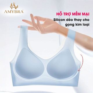 Áo Ngực Nữ Đúc Su Không Gọng, Áo Lót Nữ Chống Lộ Viền Co Giãn Thoáng Mát Mềm Mại Cả Ngày AMYBRA A606