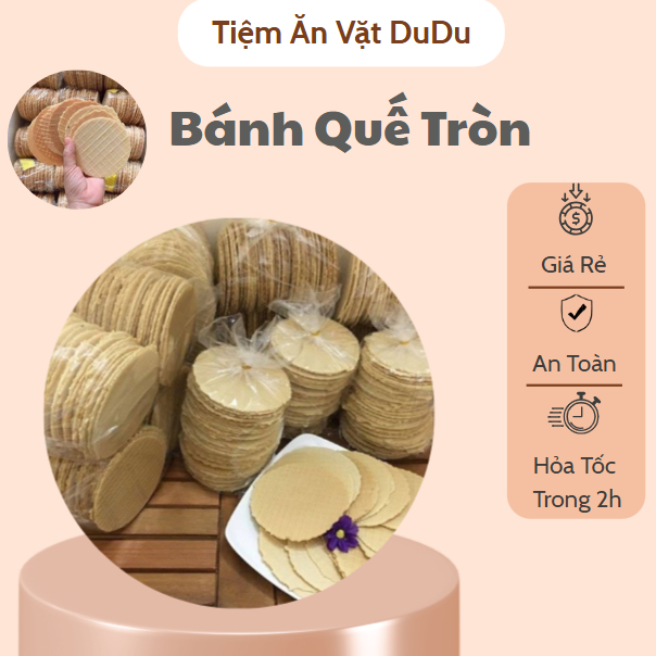 Bánh Quế Tròn, Bánh Quế Sữa Giòn Thơm Ngon - Đồ Ăn Vặt