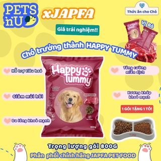 [CHÍNH HÃNG] [GIÁ TỐT] [TIẾT KIỆM] [TẶNG QUÀ] Hạt cho chó trưởng thành HAPPY TUMMY - 800G
