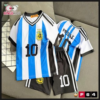 Bộ Đồ Đá Banh Bé Trai cho bé từ 13-47kg - Thun Lạnh Thái 3D In Hình Số Ronaldo, Messi, Yamal Cực Chất.
