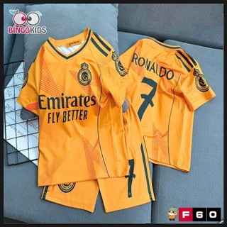 Bộ Đồ Đá Banh Bé Trai cho bé từ 13-47kg - Thun Lạnh Thái 3D In Hình Số Ronaldo, Messi, Yamal Cực Chất.