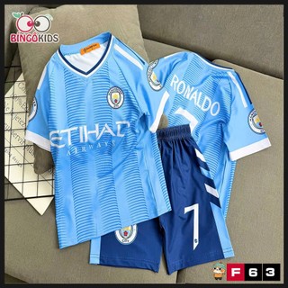 Bộ Đồ Đá Banh Bé Trai cho bé từ 13-47kg - Thun Lạnh Thái 3D In Hình Số Ronaldo, Messi, Yamal Cực Chất.