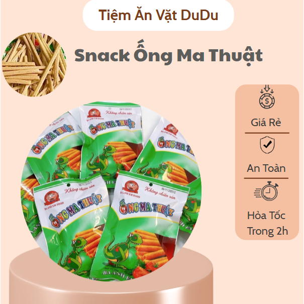 Snack Ống Ma Thuật, Snack Chiên Giòn Thơm Ngon - Đồ Ăn Vặt