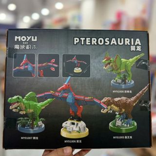 Bộ khủng long lắp ghép có đế đi kèm trưng bày HT Toys