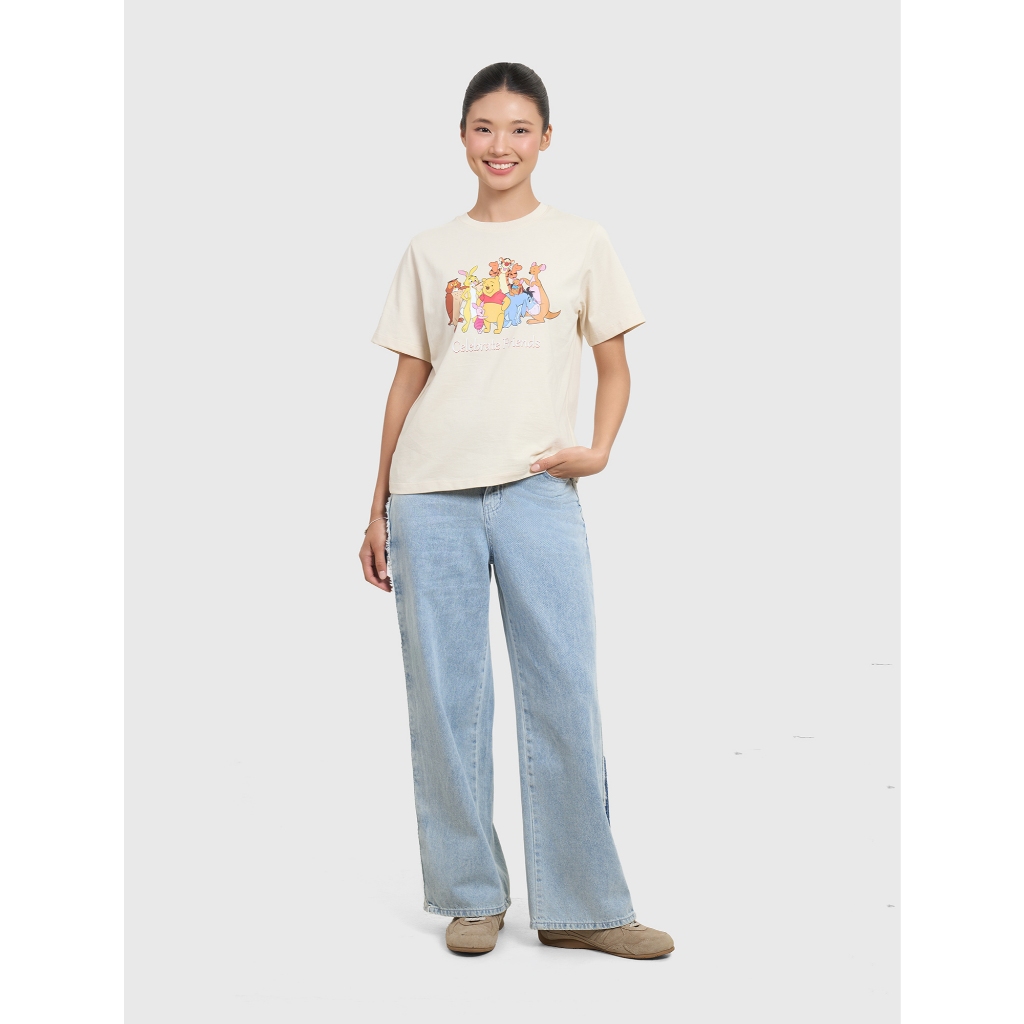 Áo phông nữ CANIFA cộc tay cổ tròn form vừa chất cotton US mềm mại thoáng mát 6TS26S002