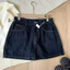Chân Váy Jean Chữ A Lưng Cao Tôn Dáng - Chân Váy Ngắn Denim Basic Dễ Phối Đồ Màu Xanh Đậm Có Quần Bảo Hộ