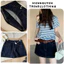 Chân Váy Jean Chữ A Lưng Cao Tôn Dáng - Chân Váy Ngắn Denim Basic Dễ Phối Đồ Màu Xanh Đậm Có Quần Bảo Hộ