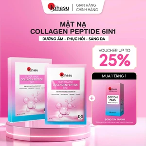 Mặt Nạ Collagen KIHASU Cấp Ẩm Mờ Thâm Dưỡng Sáng Da Phục Hồi Da Peptide 6in1 Công Nghệ Nhật Bản