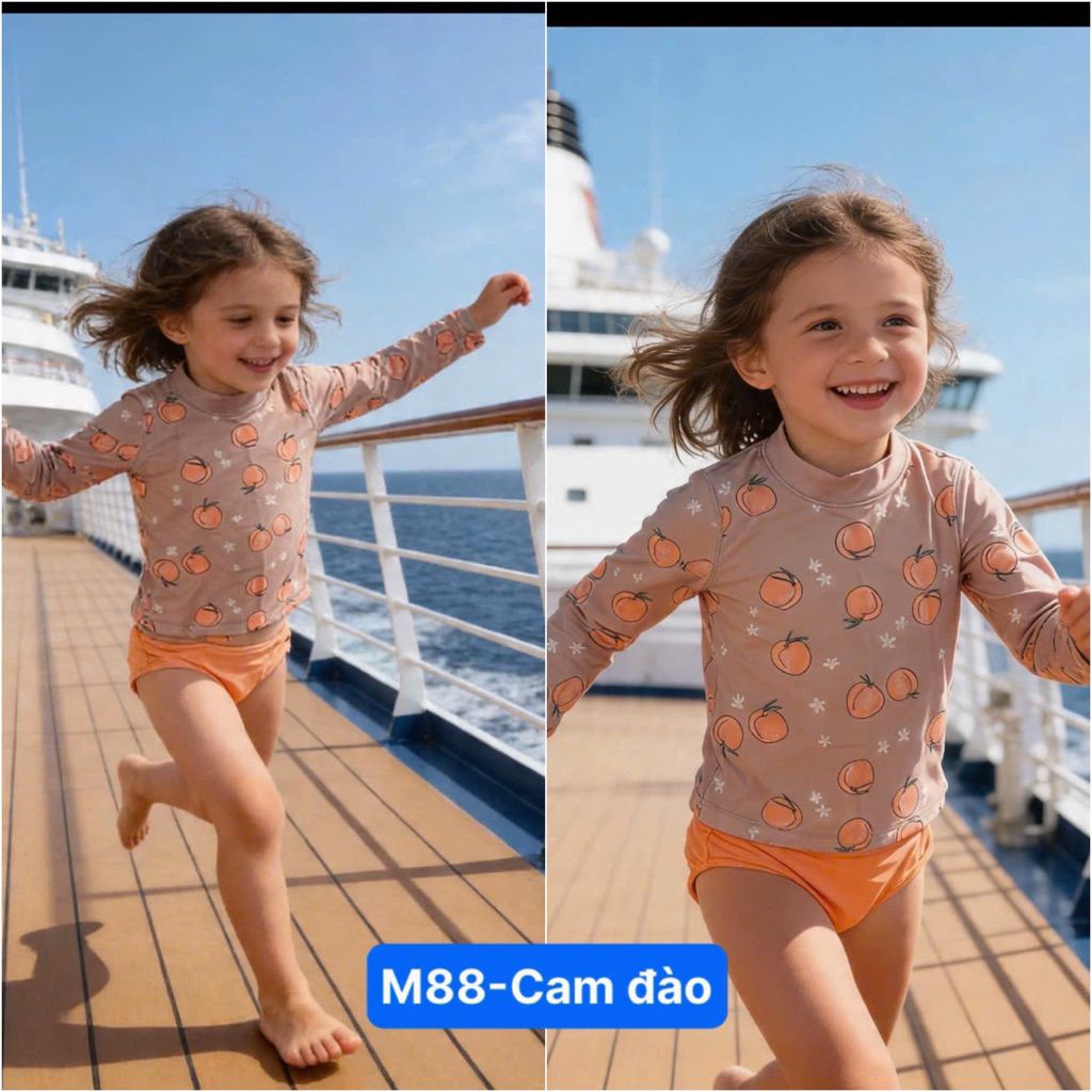 [Xuất Dư] Bộ Bơi Bé Gái 1-2Y Chống Nắng UV UPF50+ Set Đồ Bơi Bé Gái Xuất Khẩu 1-2 Tuổi 9.5-11kg