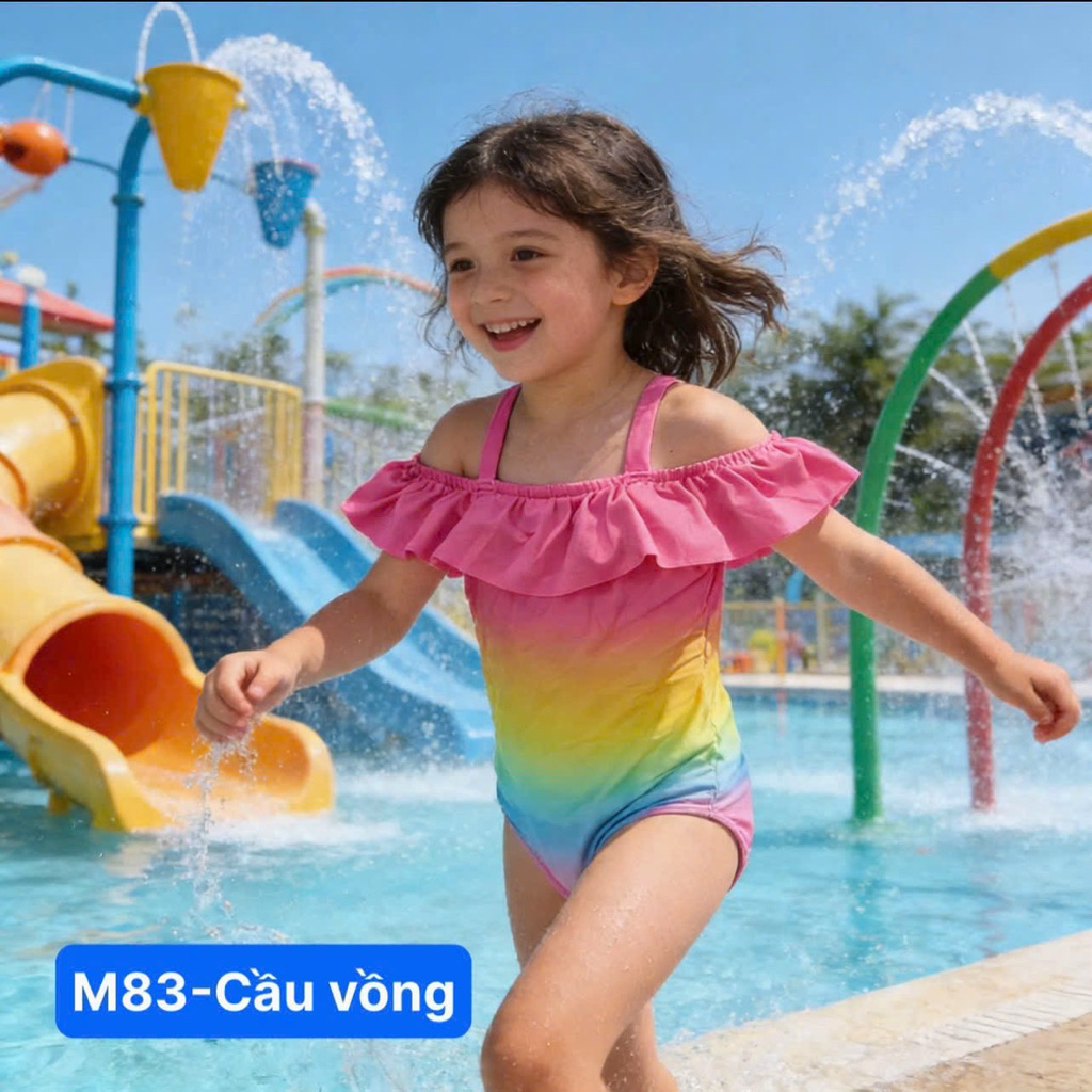[Xuất Dư] Bộ Bơi Bé Gái 1-2Y Chống Nắng UV UPF50+ Set Đồ Bơi Bé Gái Xuất Khẩu 1-2 Tuổi 9.5-11kg