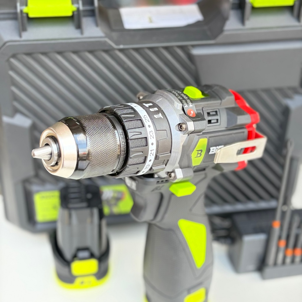 Máy Khoan Pin AKUZA - BIGONE S60 Đầu Kẹp 10ly Autolock ,Lực Siết 60Nm ,Không Chổi Than ,BH 12 Tháng