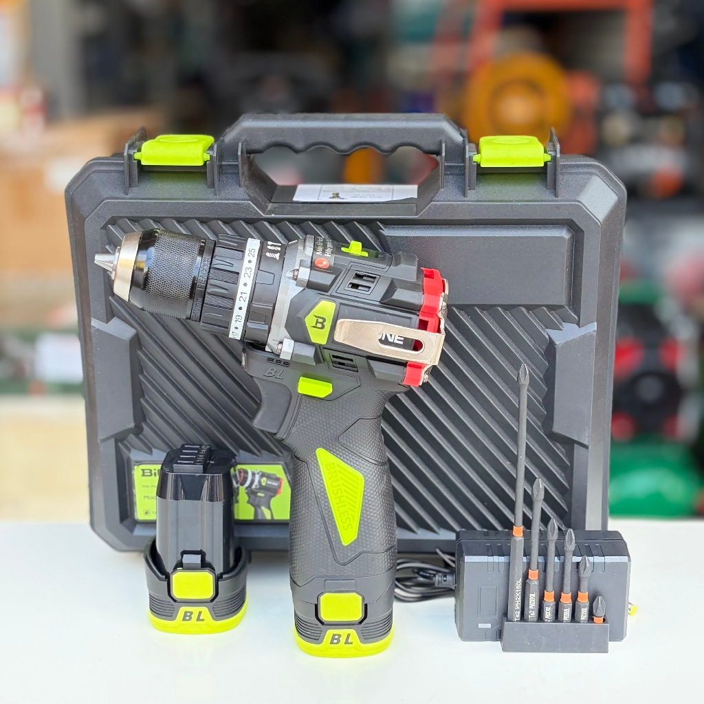 Máy Khoan Pin AKUZA - BIGONE S60 Đầu Kẹp 10ly Autolock ,Lực Siết 60Nm ,Không Chổi Than ,BH 12 Tháng