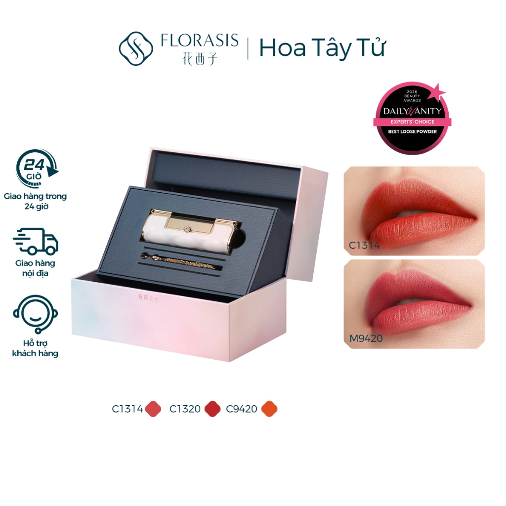 Florasis (Hoa Tây Tử) Son Khóa Đồng Tâm Gốm Sứ Đông Phương - Phiên Bản Hộp Quà Tặng