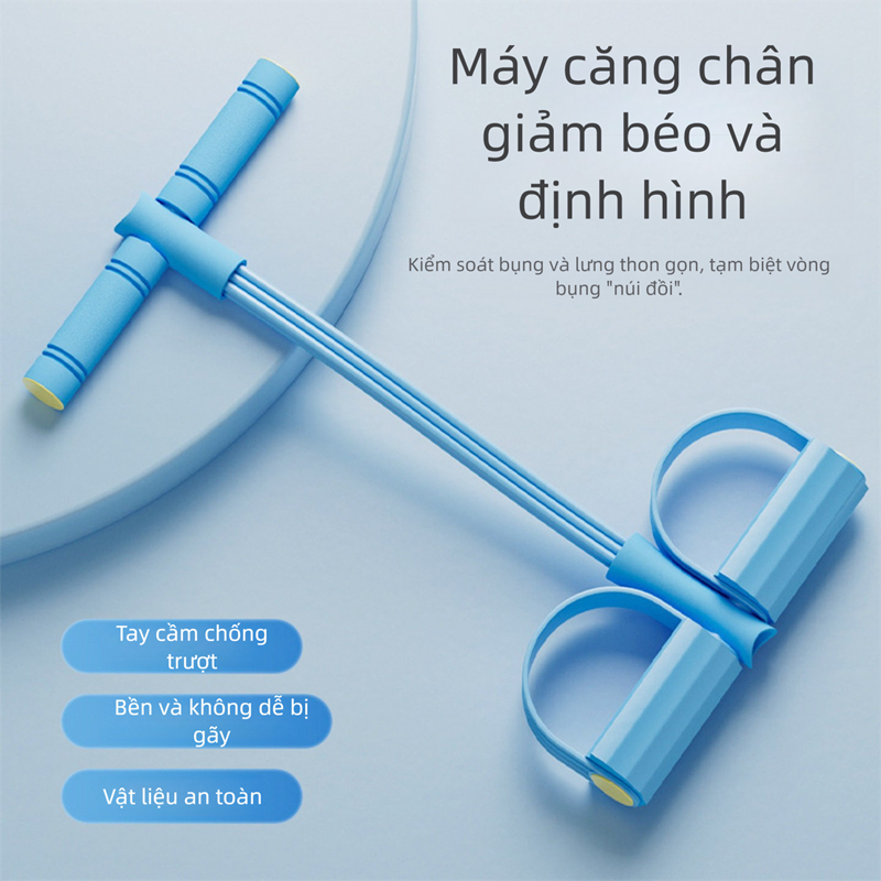 Dây Tập Bụng, Dây Kháng Lực 6 Ống Có Bàn Đạp Chân, Hỗ Trợ Siết Cơ Bụng, Cao Su Tập Bụng Tại Nhà