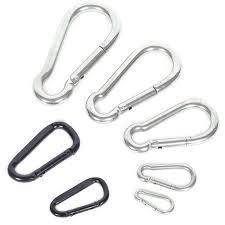 Móc an toàn inox Móc chữ D, moc leo núi móc an toàn 4mm đến 12mm