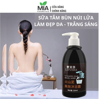 Sữa tắm bùn núi lửa LIHUSHA 250ml  - Hỗ trợ làm sáng và đều màu da, giúp da mềm mịn, sạch bụi bẩn, dầu thừa trên da