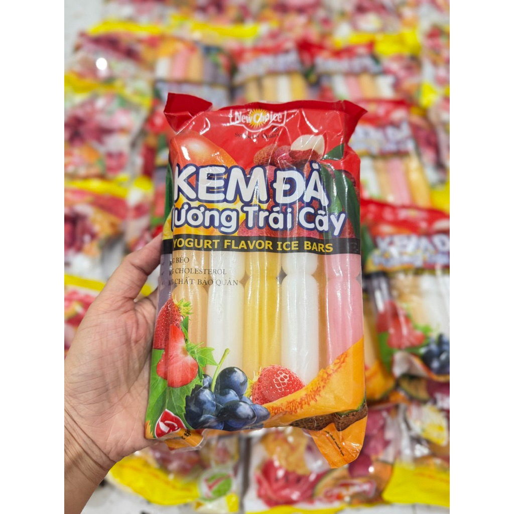 kem đá tuổi thơ hương trái cây đủ vị bịch 10 cây thơm ngon hàng công ty