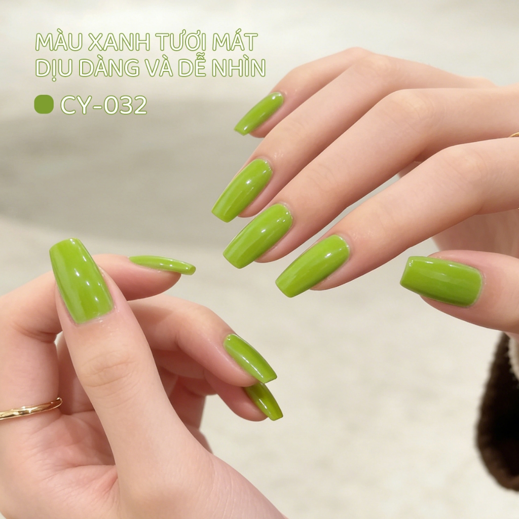 XEIJAYI 40ml - Sơn móng tay dạng gel màu xanh bơ, tông màu xanh tươi mát, thích hợp cho các tiệm làm móng.