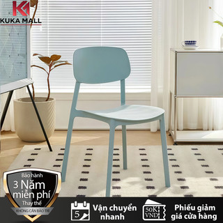 KUKA Ghế ăn nhựa gia đình  Nhẹ gọn  Chống nước  Tựa lưng thoải mái GhếNhựa GhếĂn Phong cách Bắc Âu