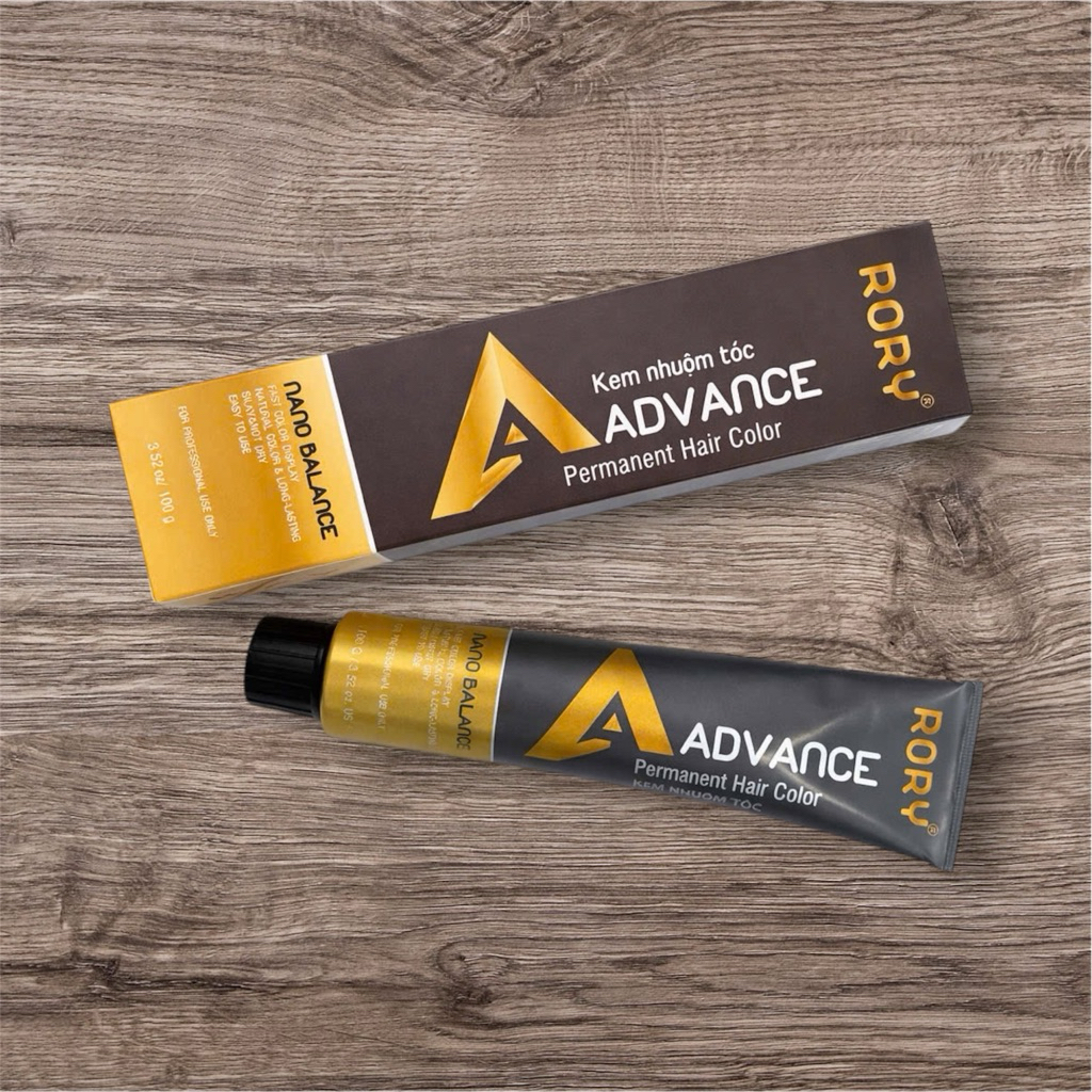Combo Nhuộm Tóc RORY Advance 100ml Phủ Bạc 100% | Lên Màu Chuẩn, Bền Màu Ít Khô Xơ, Tự Nhuộm Tại Nhà