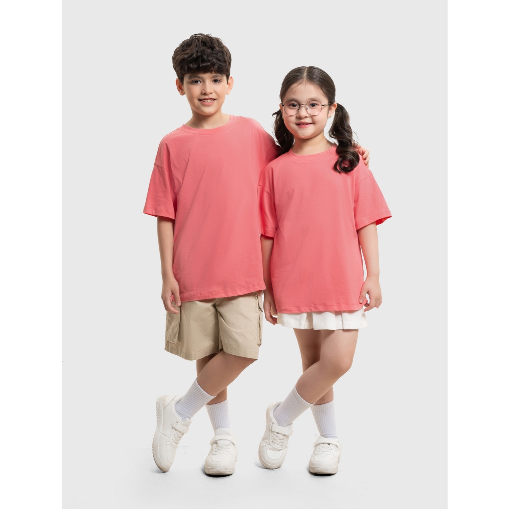 Áo phông unisex trẻ em CANIFA ngắn tay cổ tròn basic 3TS26S011