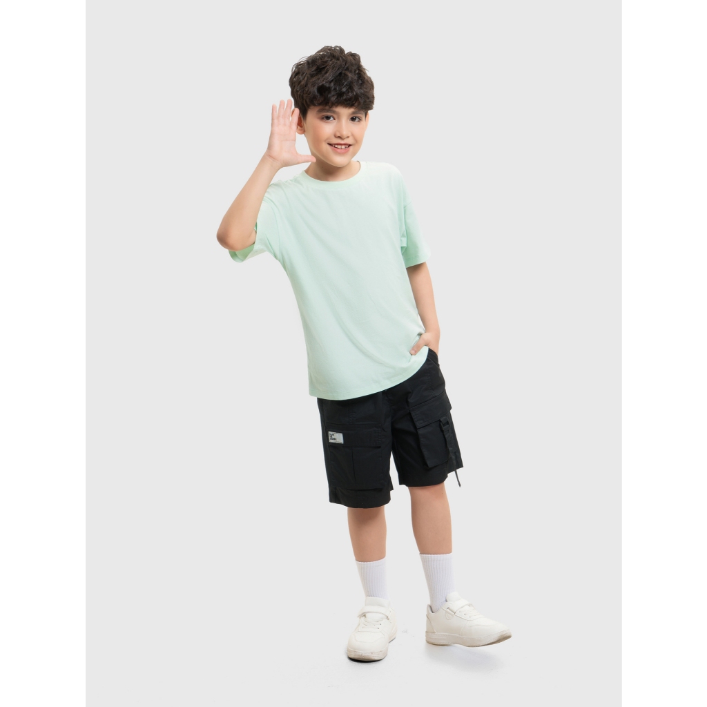 Áo phông unisex trẻ em CANIFA ngắn tay cổ tròn basic 3TS26S011