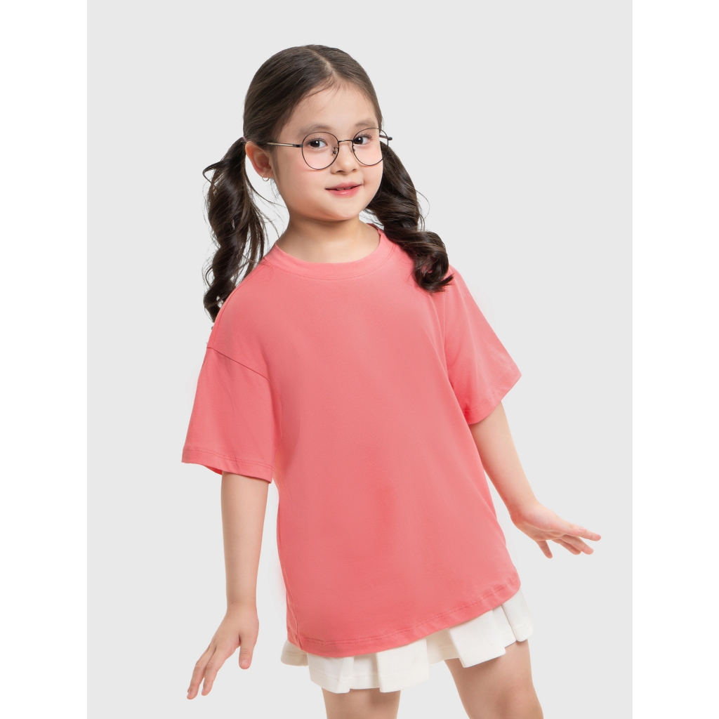 Áo phông unisex trẻ em CANIFA ngắn tay cổ tròn basic 3TS26S011