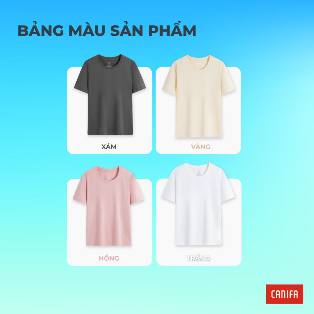 Áo phông nữ CANIFA cổ tròn ngắn tay form dáng basic 6TS26A003