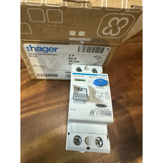 CD280B-Cầu dao chống dòng rò, chống giật Hager (RCCB) 2 cực 80A- 30mA