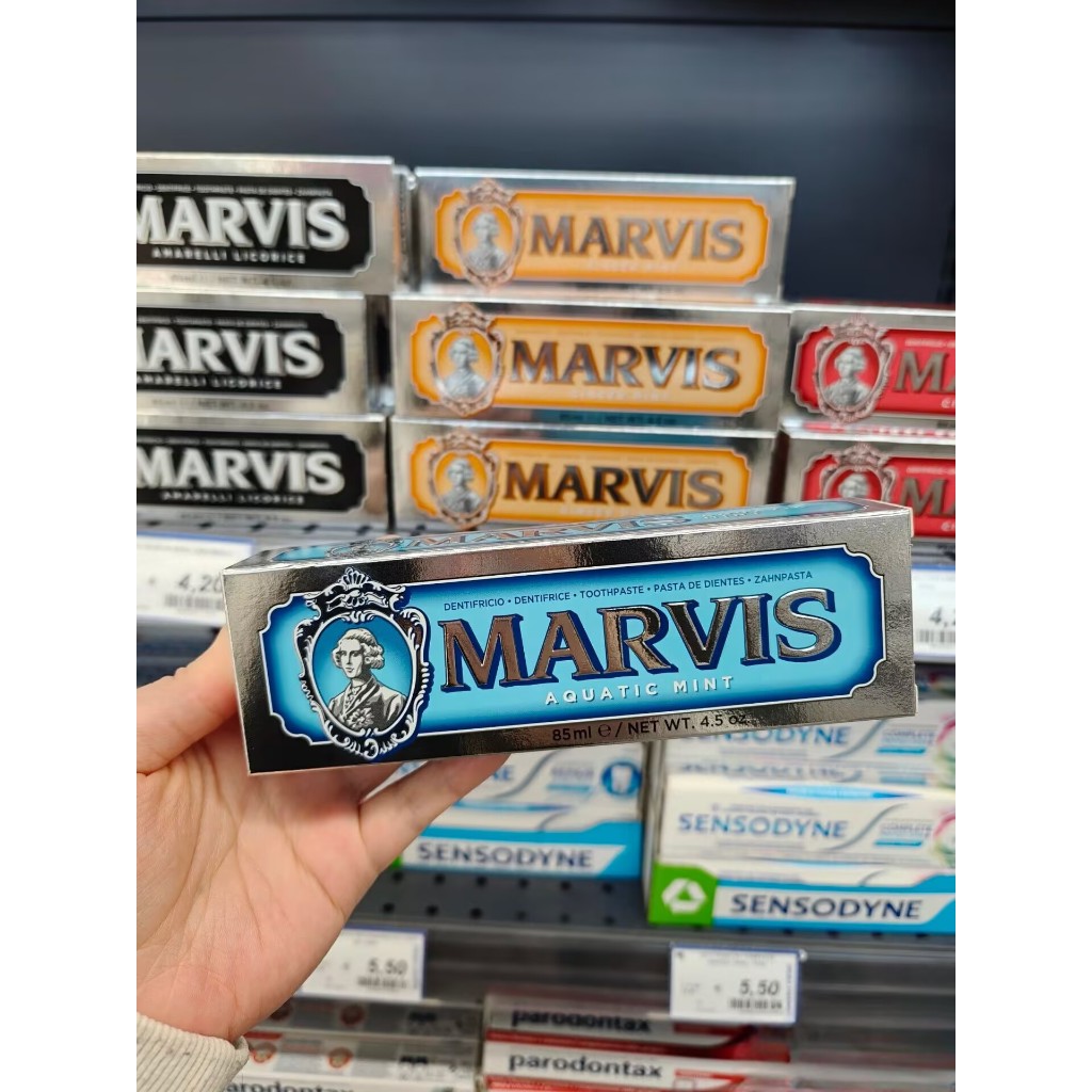 Còn hàng Kem đánh răng Marvis Whitening Mint Phòng ngừa sâu răng75ml85mllàm trắng và loại bỏ vết bẩn