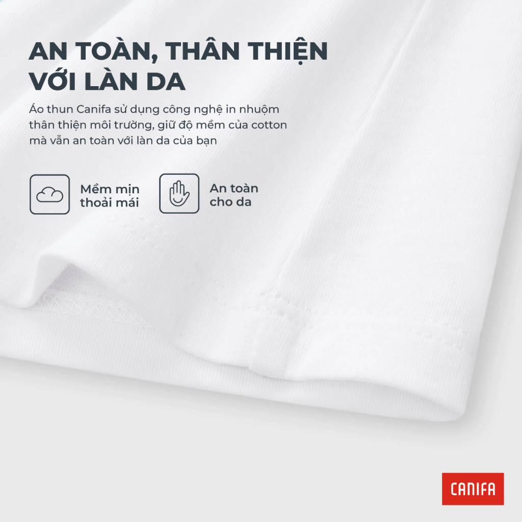 Áo phông unisex trẻ em CANIFA cổ tròn ngắn tay 3TS26S005