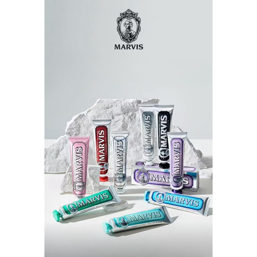 Còn hàng Kem đánh răng Marvis Whitening Mint Phòng ngừa sâu răng75ml85mllàm trắng và loại bỏ vết bẩn