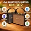 Loa gỗ Bluetooth XM-302 retro cao cấp bass sâu kết nối đa năng FM USB 1200mAh sạc nhanh Type-C
