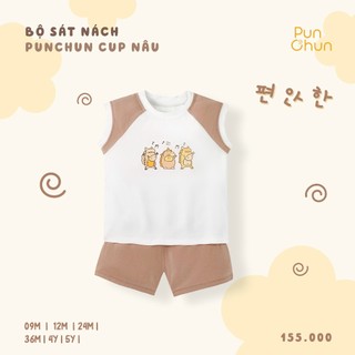 Punchun SS26.T4 BST Bộ cộc, bộ 2 dây, bộ ba lỗ cho bé