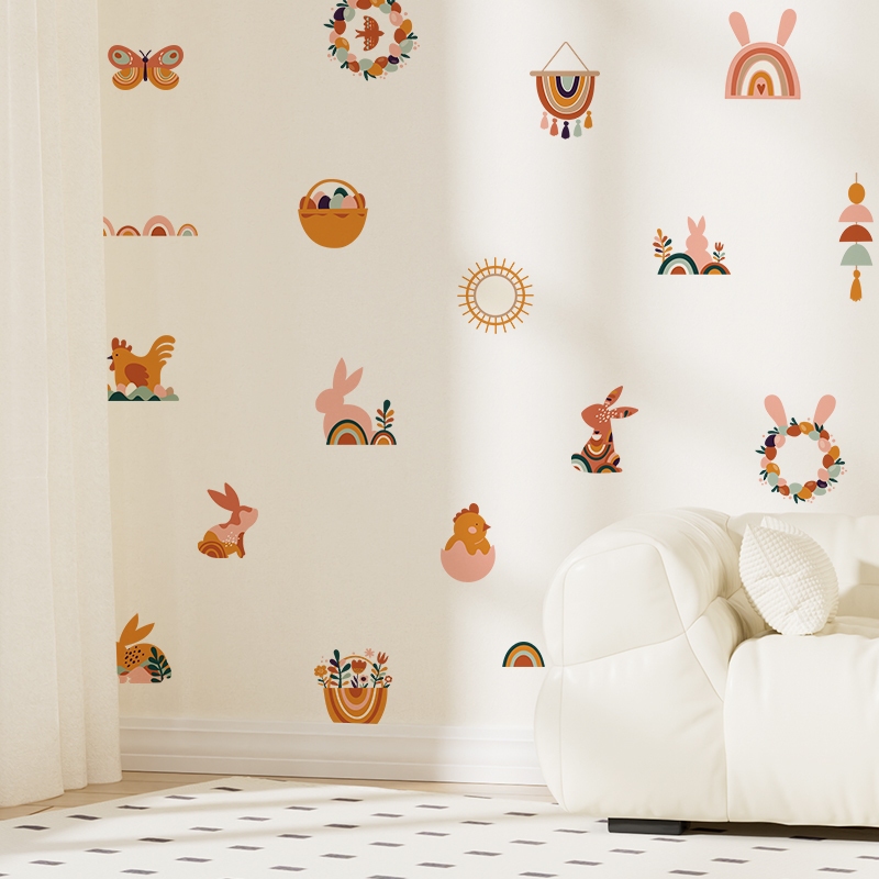 Sticker Decal Dán Tường Mẫu Boho 5 Có Keo Sẵn - Trang Trí Cửa Kính - Decor Quán Cafe - Phòng Ngủ