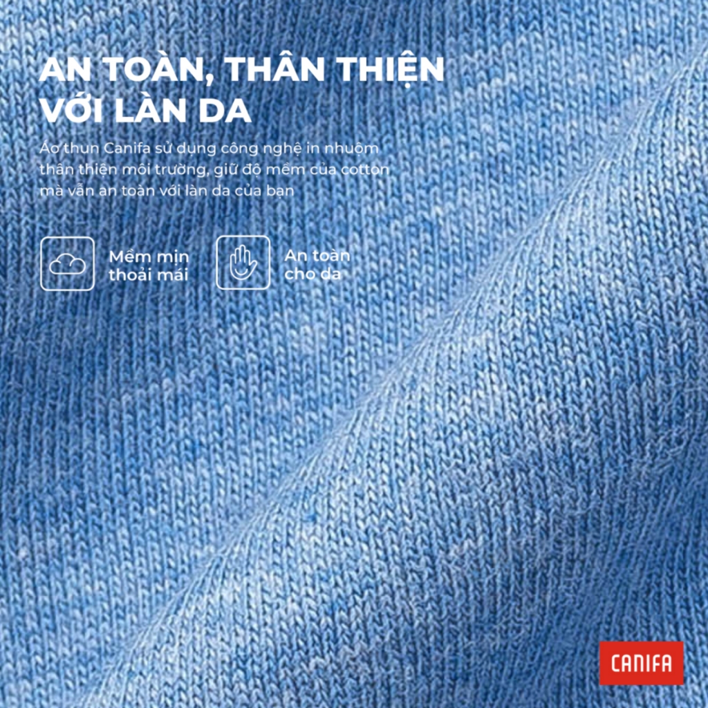 Áo phông nam CANIFA chất liệu cotton USA mềm mại thoáng khí cổ tròn tay cộc form regular 8TS26S008