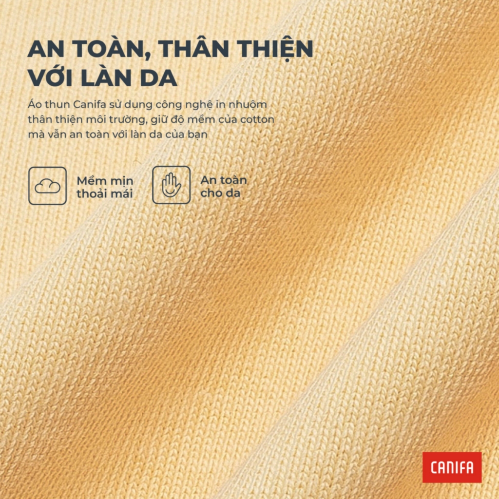 Áo phông nam có hình in CANIFA cộc tay form regular in họa tiết 8TS26S018