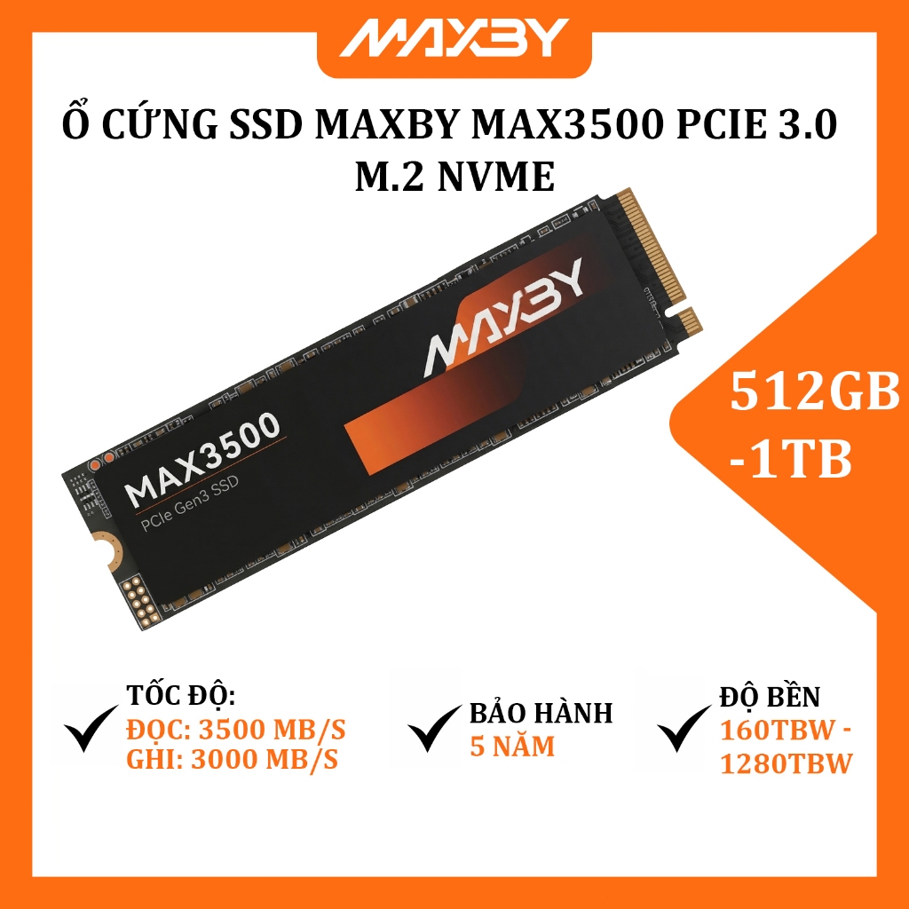 MAXBY MX3500pro M.2 NVMe SSD 512gb 1TB PCIe 3.0x4 Ổ cứng thể rắn bên trong cho máy tính xách tay PC | BigBuy360 - bigbuy360.vn