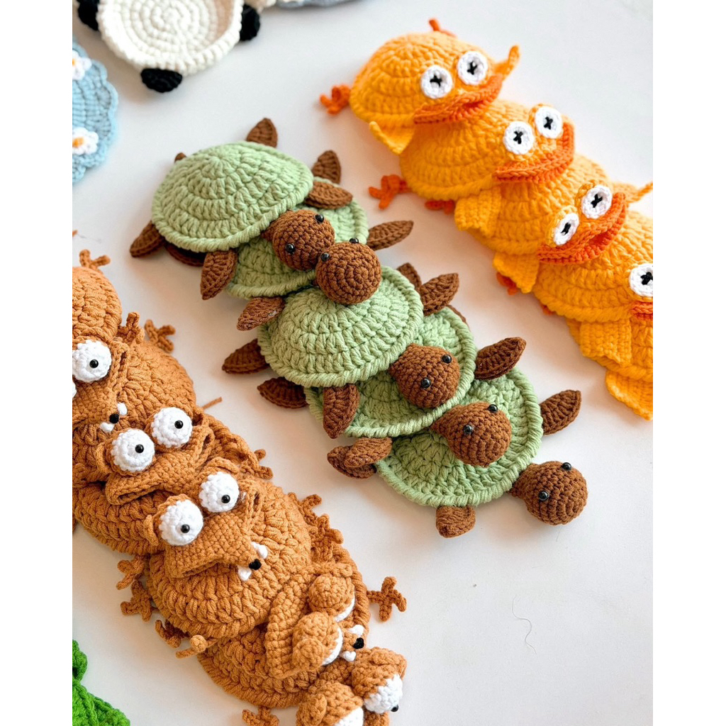 Lót Ly Len Thú Animal Động Vật Tổng Hợp Dễ Thương Handmade Quà Tặng Dễ Thương Độc Đáo