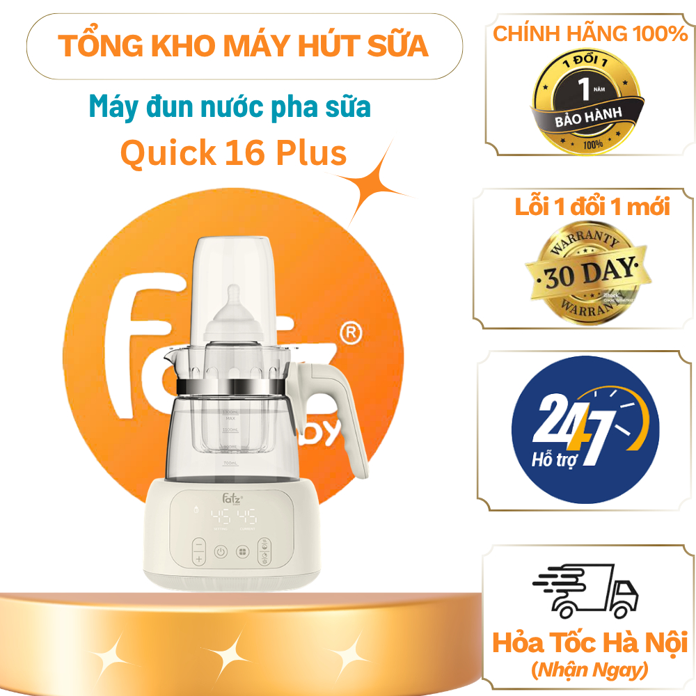 Máy đun và hâm nước pha sữa Fatzbaby Quick 16 Plus - FB3508HB