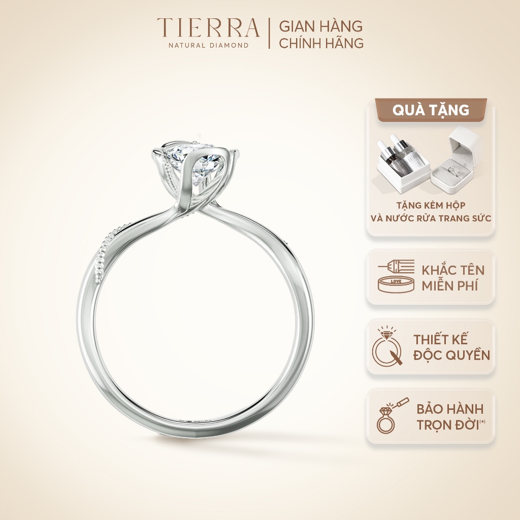 [CHAT TRƯỚC KHI ĐẶT] Nhẫn Cầu Hôn Tierra Enchanted Tulip NCH5405, Vàng 14K/ 18K, Lấy Cảm Hứng Uyển Chuyển, Nữ Tính