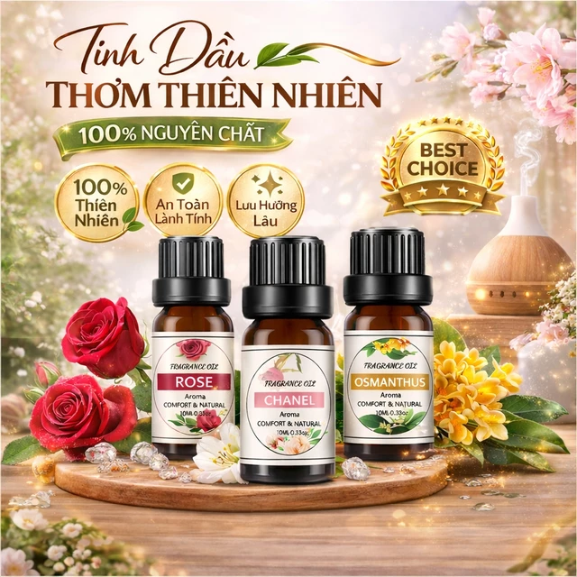Tinh Dầu Mẫu Gốc Dầu Từ Thiên Nhiên Tinh Khiết 10ml NewHome Với 28 Mùi Hương Tinh Dầu Xông Phòng,Tinh Dầu Khử Mùi,