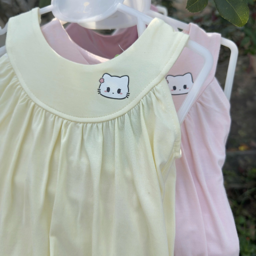 Bộ Áo Váy Bé Gái Anminaza Vải Sợi Tre Thoáng Mát Mềm Mại - Hàng Chính Hãng AMI0408