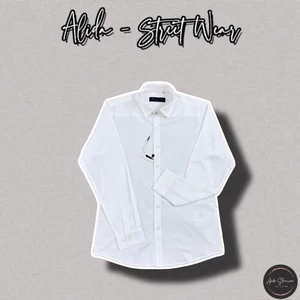 ⚡️[Hight Quality] Áo Sơ Mi Nam Nữ \/ White Shirts - Điểm Nhấn Thêu Phối Cổ Mono Cao Cấp Đơn Giản