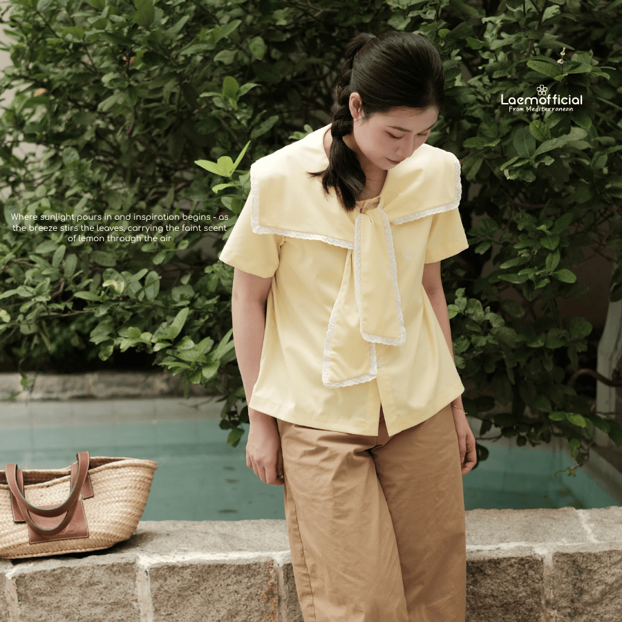 LÀ EM | Áo Hoa Giấy - Áo sơ mi ngắn tay mềm mịn ít nhăn dành cho mùa hè chất liệu cotton